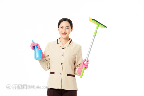 家政服務(wù)女性清潔玻璃形象